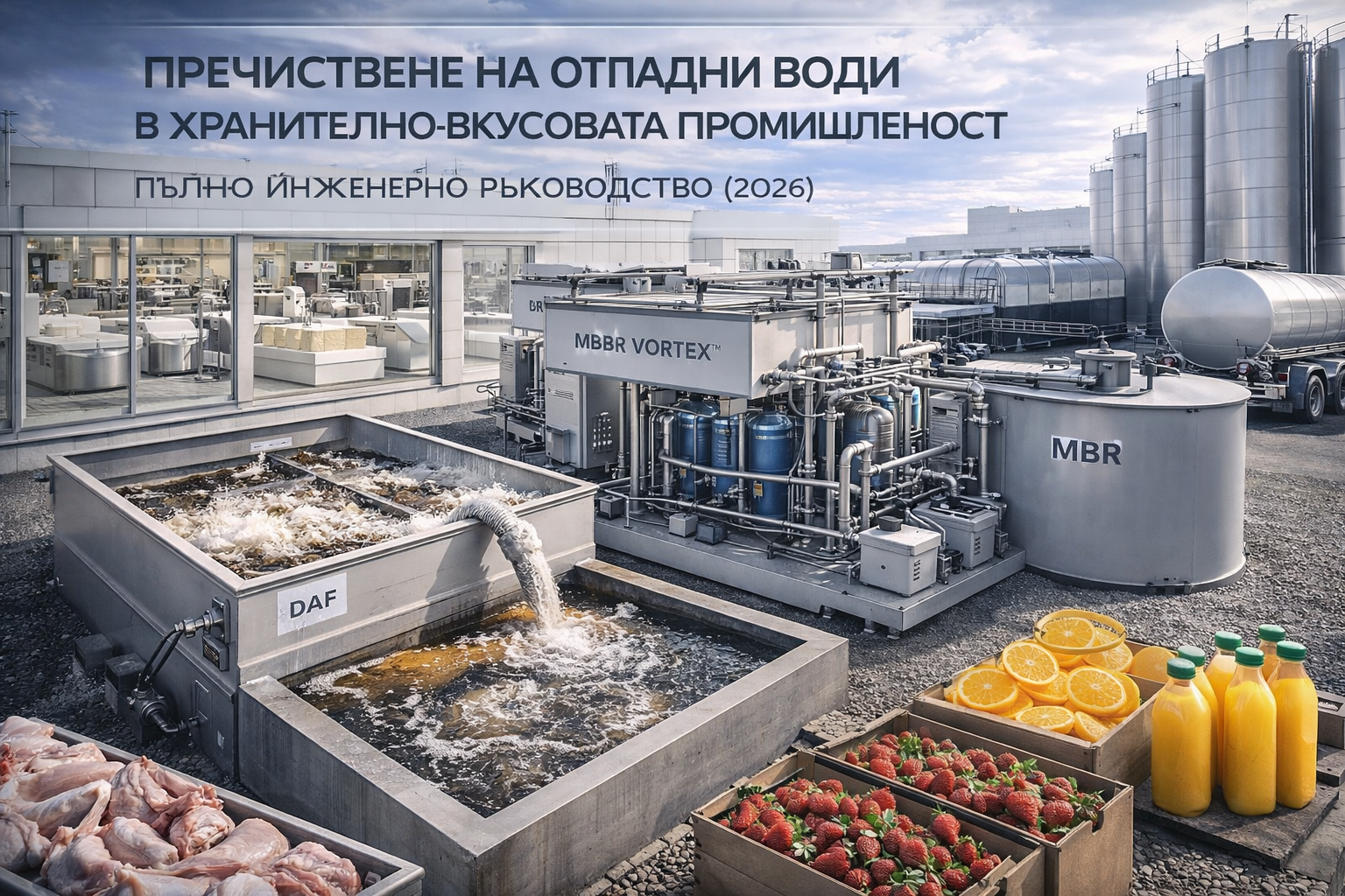 Пречистване на отпадни води в хранително-вкусовата промишленост: пълно инженерно ръководство (2026)
